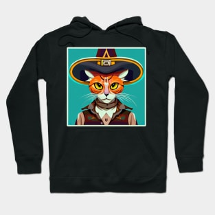 Old West Cowboy Cat Hoodie